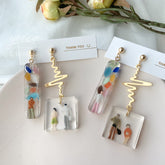 little people funky earrings - quirky earrings - fun earrings dangle - miniature earrings - unique earrings dangle